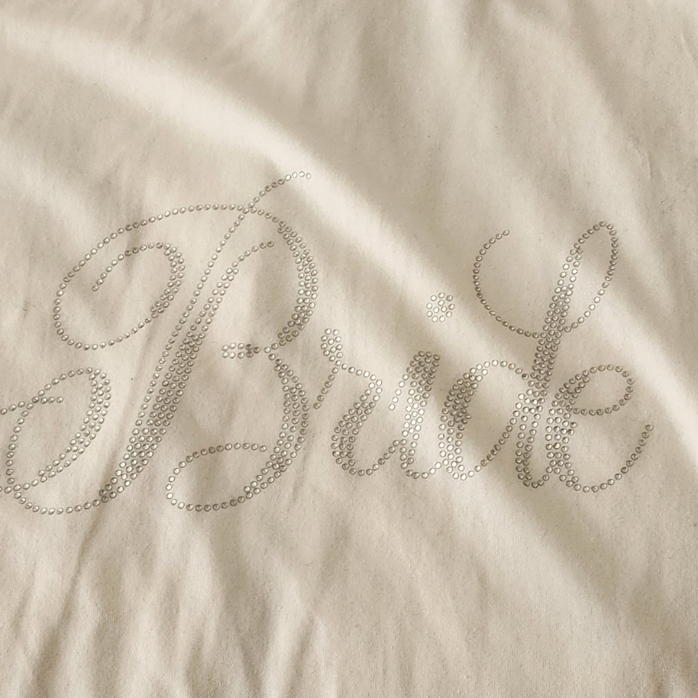 White Full Zipper Hoody Sweatshirt For BRIDE